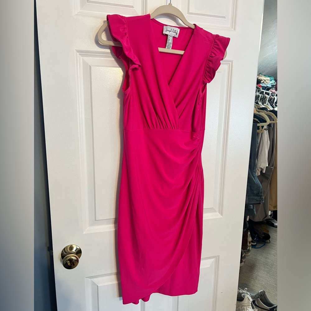 Joseph Ribkoff Pink Ruffle Dress